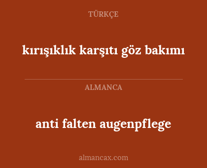 anti falten augenpflege - kırışıklık karşıtı göz bakımı