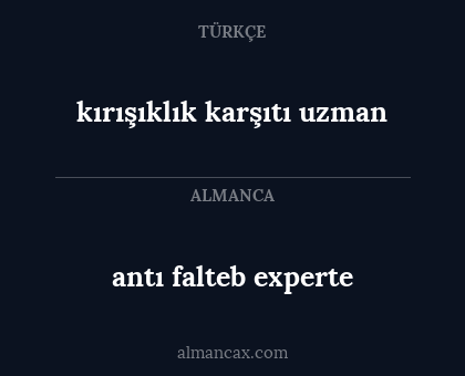 antı falteb experte - kırışıklık karşıtı uzman