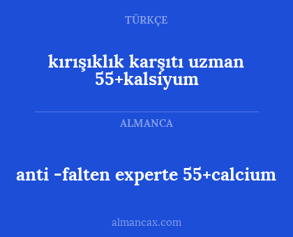 kırışıklık karşıtı uzman 55+kalsiyum - anti -falten experte 55+calcium