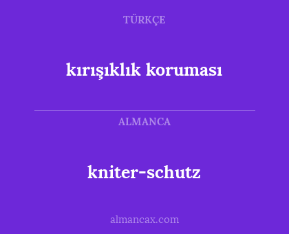 kniter-schutz - kırışıklık koruması
