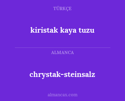 chrystak-steinsalz - kiristak kaya tuzu