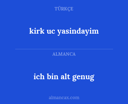ich bin alt genug - kirk uc yasindayim