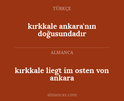 kırkkale liegt im osten von ankara - kırkkale ankara'nın doğusundadır