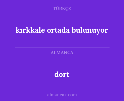 dort - kırkkale ortada bulunuyor