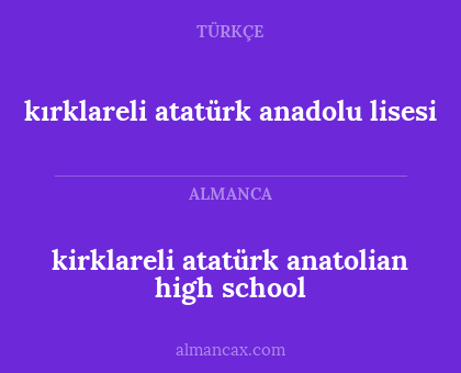 kırklareli atatürk anadolu lisesi - kirklareli atatürk anatolian high school