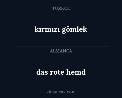 das rote hemd - kırmızı gömlek