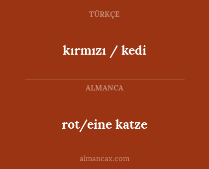 kırmızı / kedi - rot/eine katze