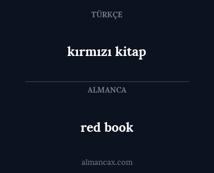 red book - kırmızı kitap