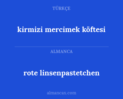 rote linsenpastetchen - kirmizi mercimek köftesi