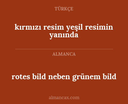 kırmızı resim yeşil resimin yanında - rotes bild neben grünem bild