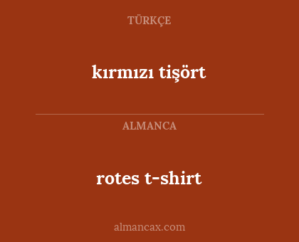 rotes t-shirt - kırmızı tişört