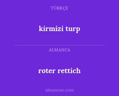 roter rettich - kirmizi turp