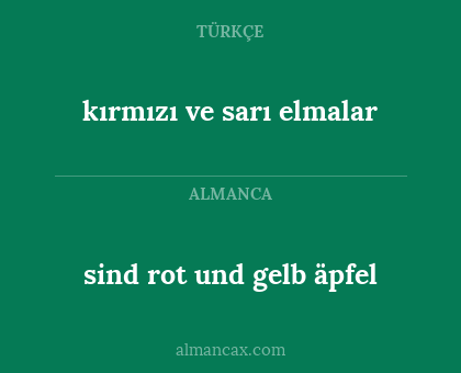 sind rot und gelb äpfel - kırmızı ve sarı elmalar