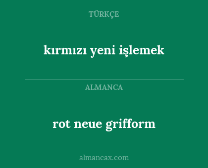 rot neue grifform - kırmızı yeni işlemek