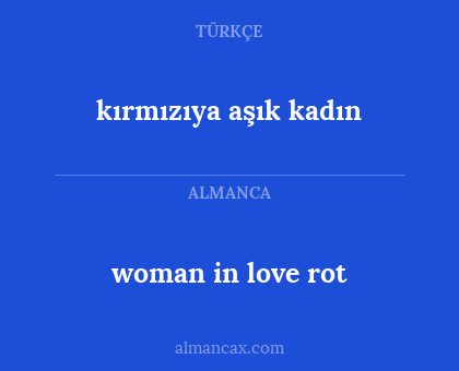 woman in love rot - kırmızıya aşık kadın