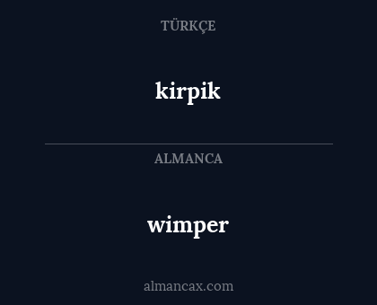 wimper - kirpik
