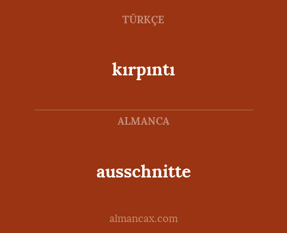 ausschnitte - kırpıntı