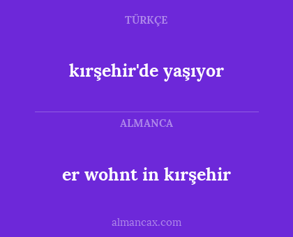 er wohnt in kırşehir - kırşehir'de yaşıyor