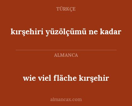 wie viel fläche kırşehir - kırşehiri yüzölçümü ne kadar