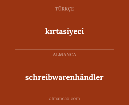 schreibwarenhändler - kırtasiyeci