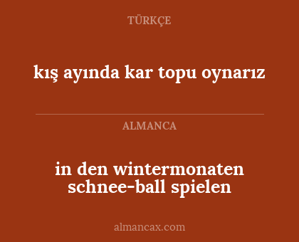 in den wintermonaten schnee-ball spielen - kış ayında kar topu oynarız