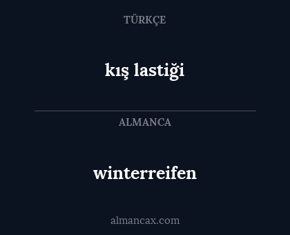 winterreifen - kış lastiği