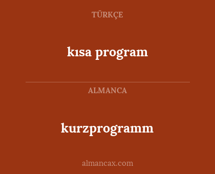 kısa program - kurzprogramm
