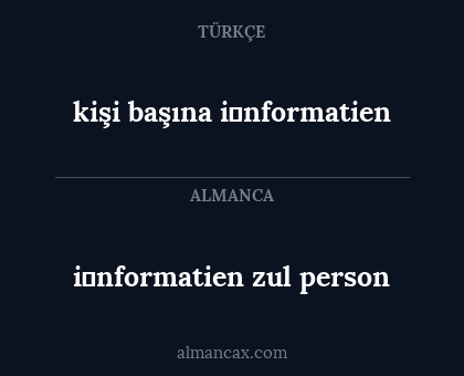 kişi başına i̇nformatien - i̇nformatien zul person
