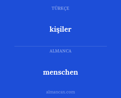 menschen - kişiler
