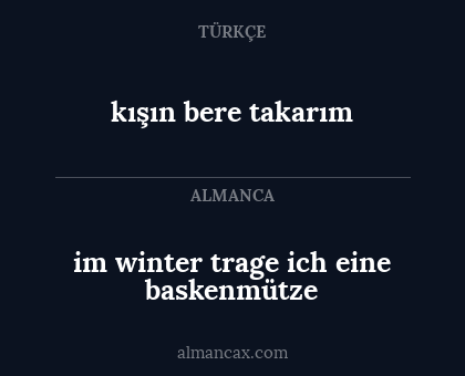 im winter trage ich eine baskenmütze - kışın bere takarım