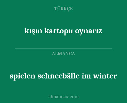 spielen schneebälle im winter - kışın kartopu oynarız