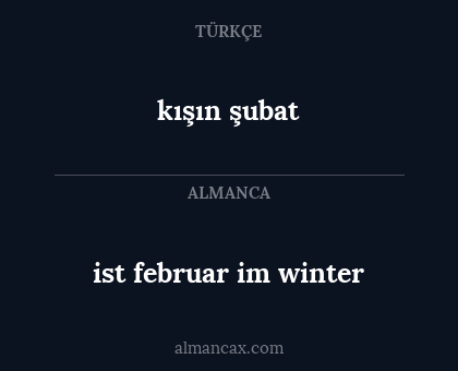 ist februar im winter - kışın şubat
