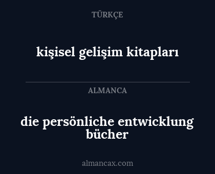 kişisel gelişim kitapları - die persönliche entwicklung bücher