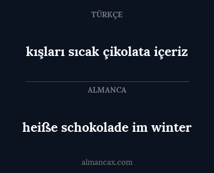 kışları sıcak çikolata içeriz - heiße schokolade im winter