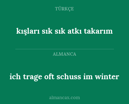 kışları sık sık atkı takarım - ich trage oft schuss im winter