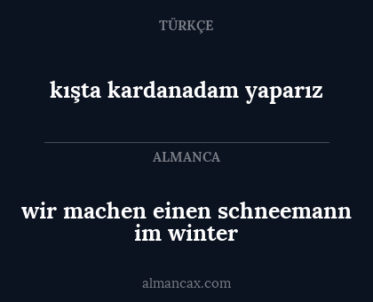 kışta kardanadam yaparız - wir machen einen schneemann im winter