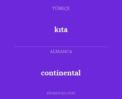 continental - kıta