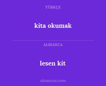kita okumak - lesen kit