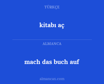 kitabı aç - mach das buch auf
