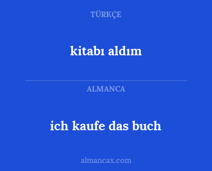 kitabı aldım - ich kaufe das buch