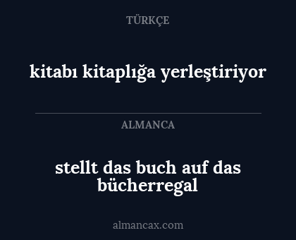 kitabı kitaplığa yerleştiriyor - stellt das buch auf das bücherregal