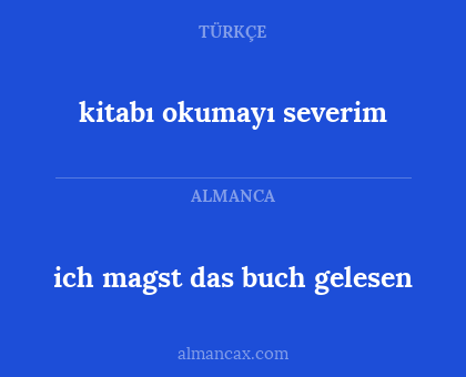 kitabı okumayı severim - ich magst das buch gelesen