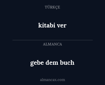 gebe dem buch - kitabi ver