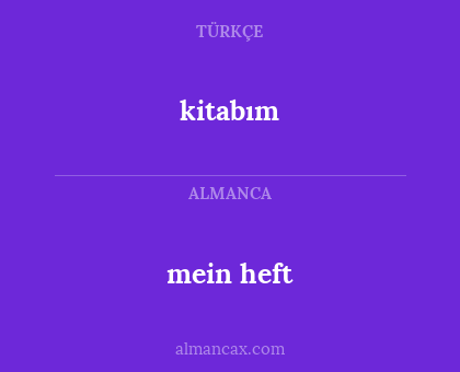 kitabım - mein heft