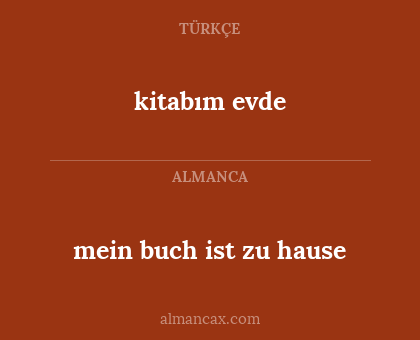 kitabım evde - mein buch ist zu hause