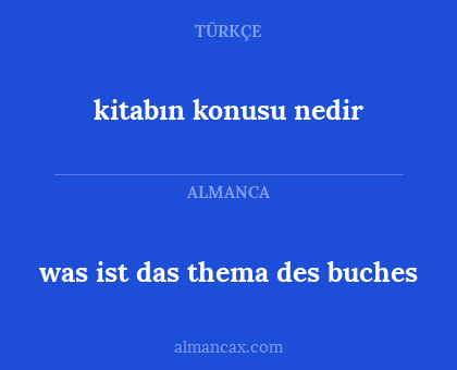 kitabın konusu nedir - was ist das thema des buches