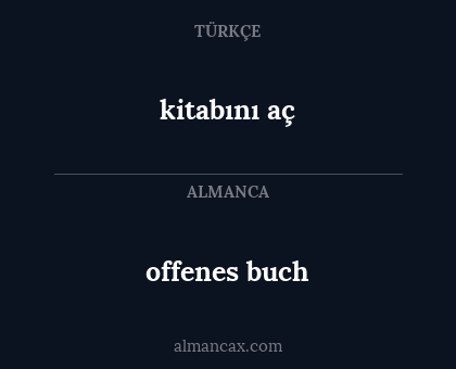 offenes buch - kitabını aç