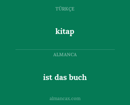 kitap - ist das buch