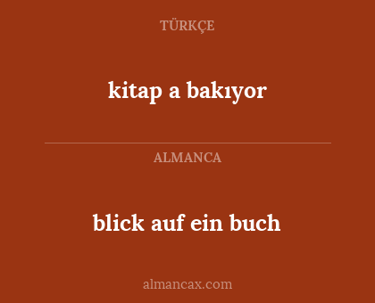 kitap a bakıyor - blick auf ein buch