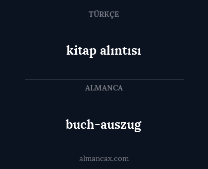 buch-auszug - kitap alıntısı